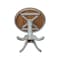 International Concepts Round 36 in Rd Top Pedestal Table, Counter Height, Hickory/Stone, 36 W, 36 L, 35.1 in H, Wood K41-36RT-6B - alternate 3